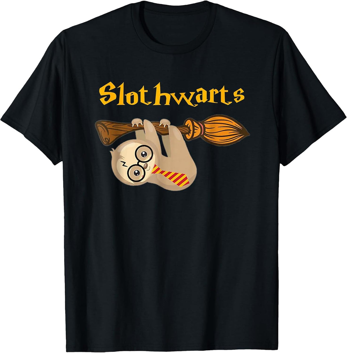 Harry Cute Sloth Slothwarts T-Shirt - Black
