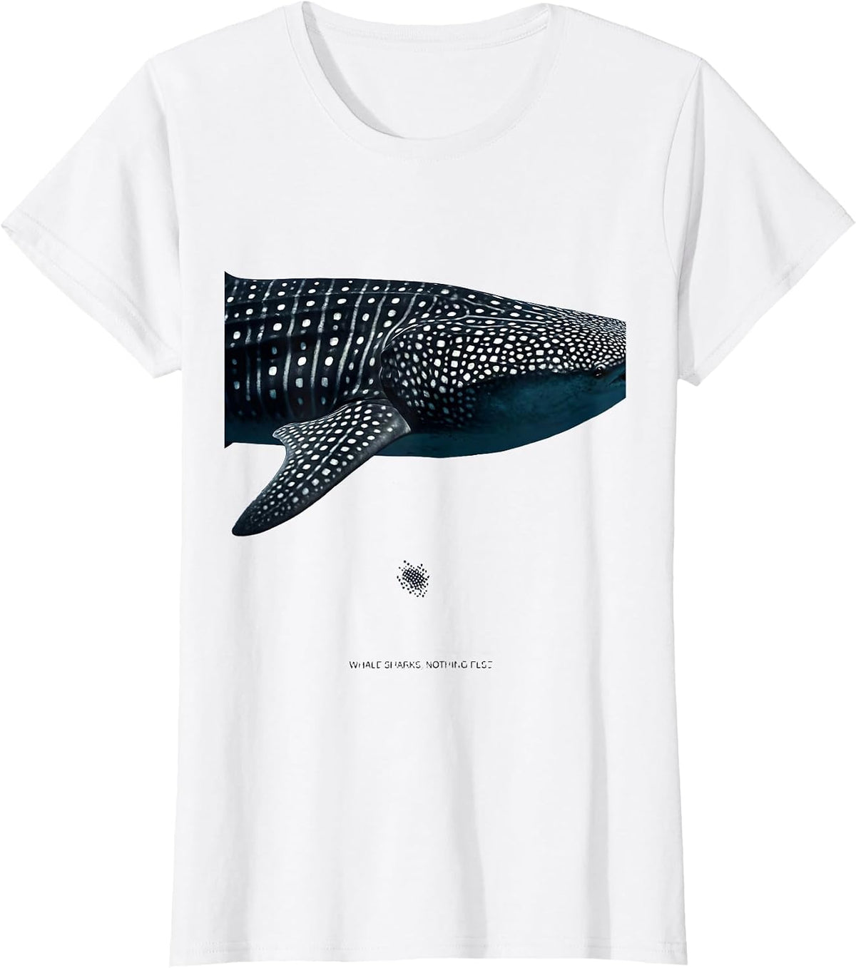 Women's Whale Sharks Nothing Else Animal Skin Pattern Marine T-Shirt - White