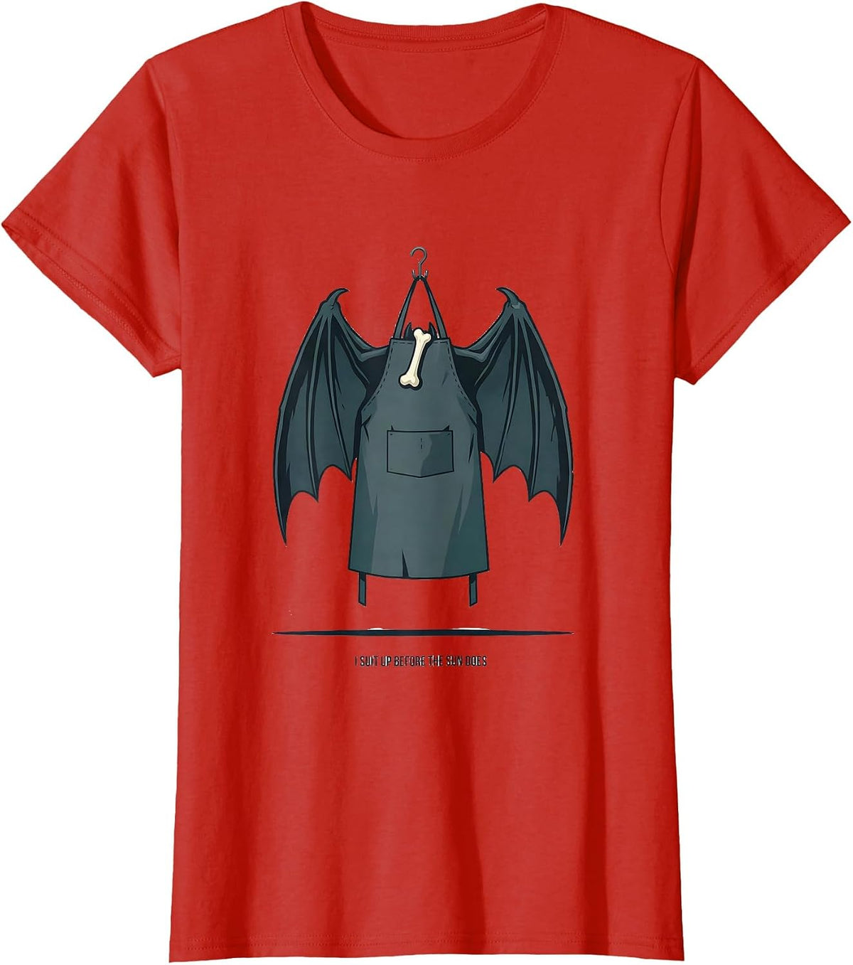 I Suit Up Before The Sun Does Funny Radiology Tech Halloween T-Shirt - Red