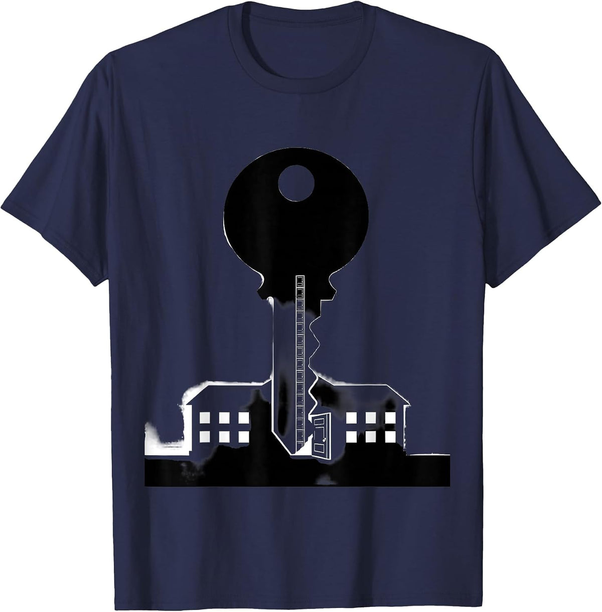 Master Key School Custodian Appreciation Humor T-Shirt - Navy Blue