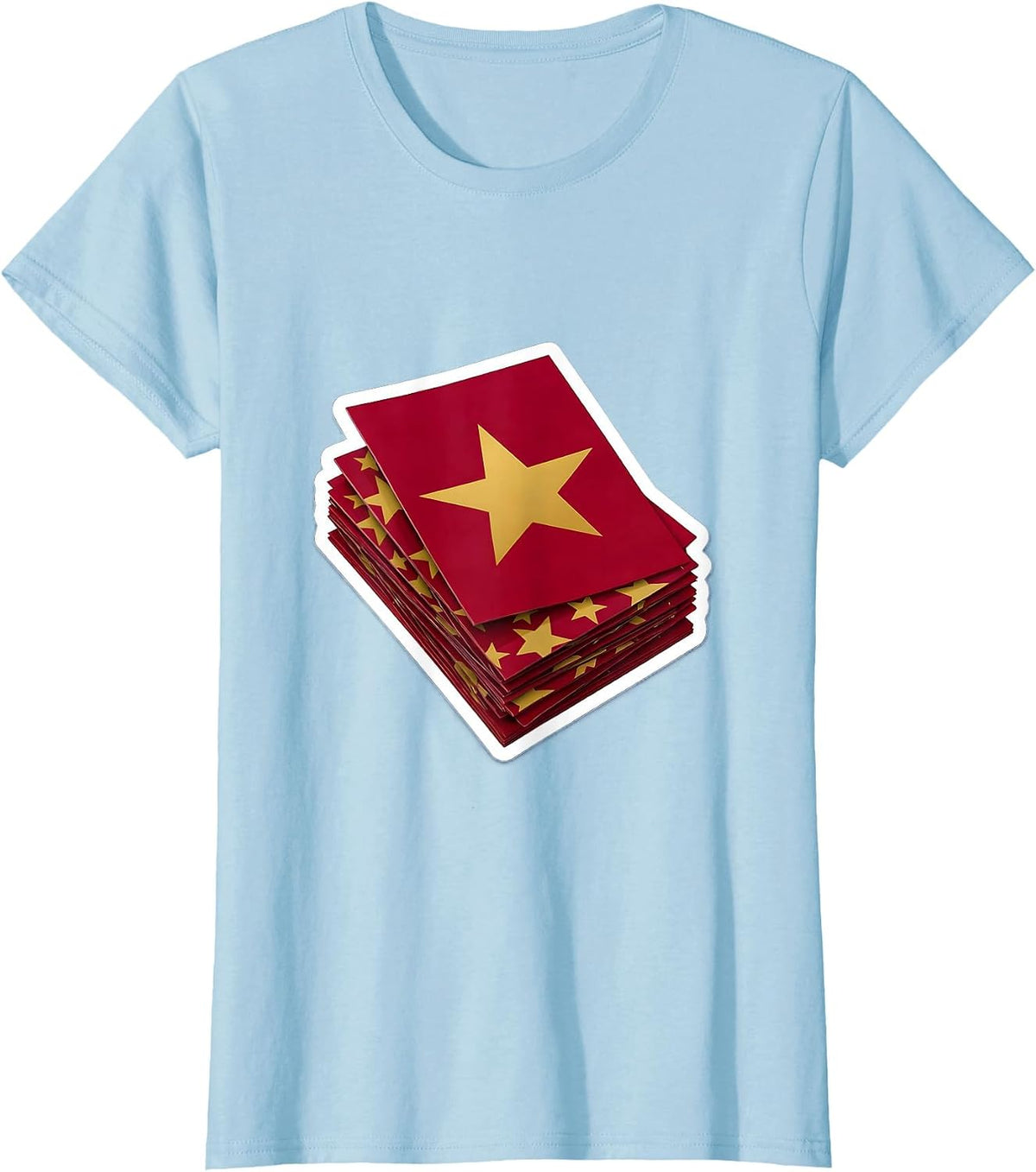5th Grade Teacher Graded Papers Gold Stars Gift T-Shirt - Baby Blue