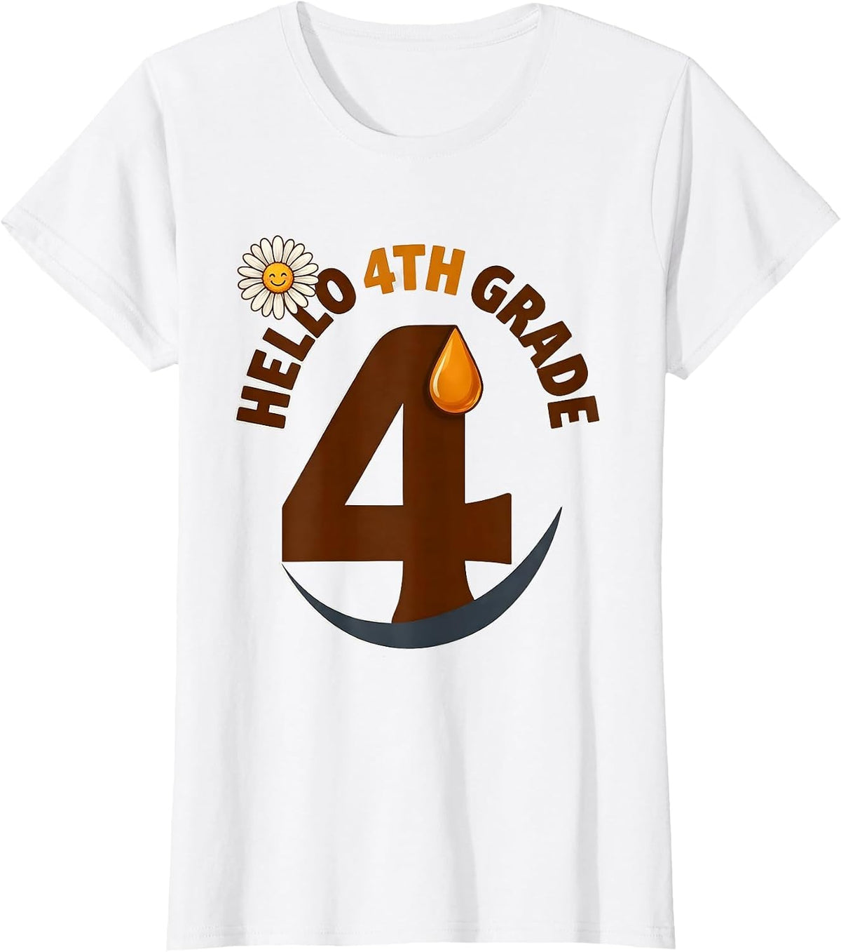 Hello 4th Grade Groovy Back To School First Day Of Fourth T-Shirt - White
