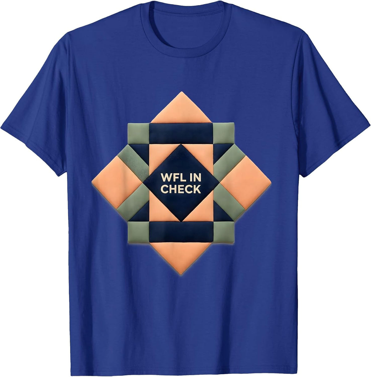 WFL in Check Vintage Occupational Therapy OT PT SLP T-Shirt - Royal Blue