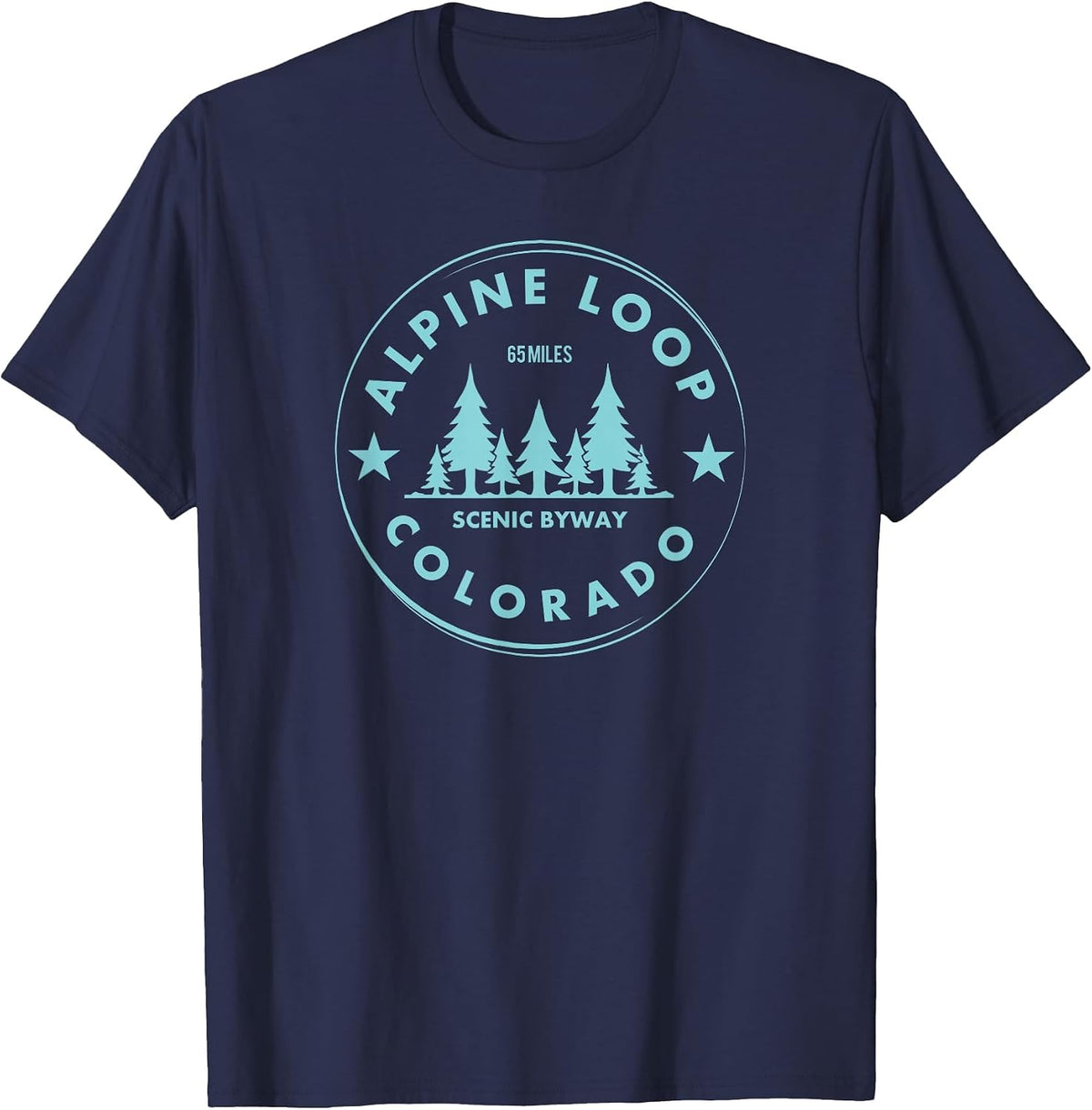 Alpine Loop Colorado Forest 4x4 - Rocky Mountain Off Road T-Shirt - Navy Blue