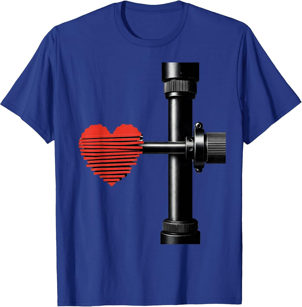 Men's Heart Plate Gym Humor Weightlifting Valentine Gift T-Shirt - Royal Blue