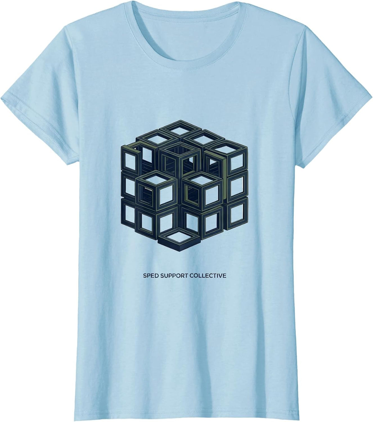 Women's SPED Support Collective Special Education Teacher Dream Team T-Shirt - Baby Blue