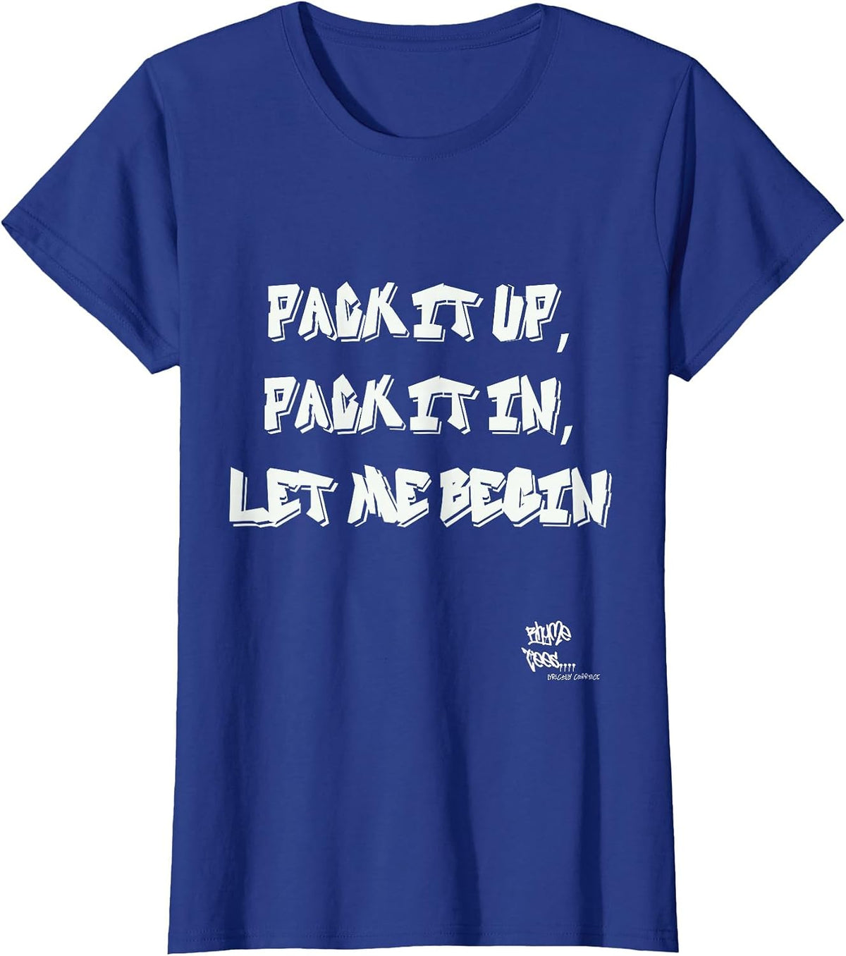Old School Rap Hip Hop Jump Around Merch Lyrics 80s Graphic T-Shirt - Royal Blue