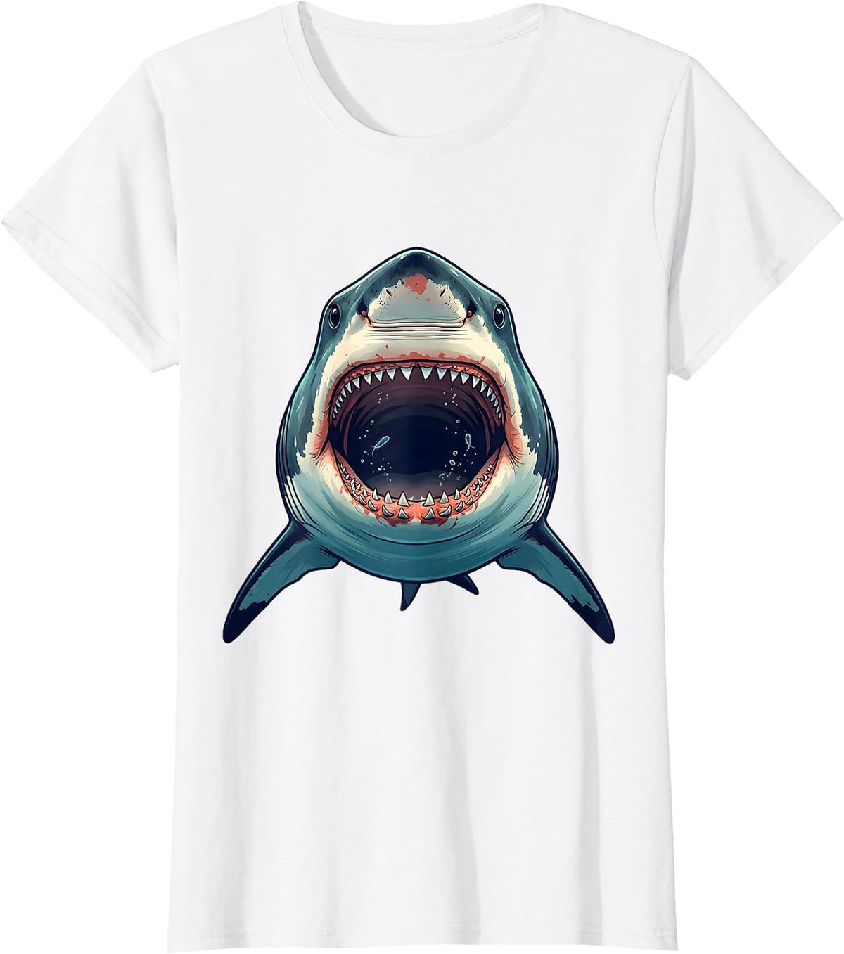 Women's Megamouth Shark Funny Ocean Wildlife Humor T-Shirt - White