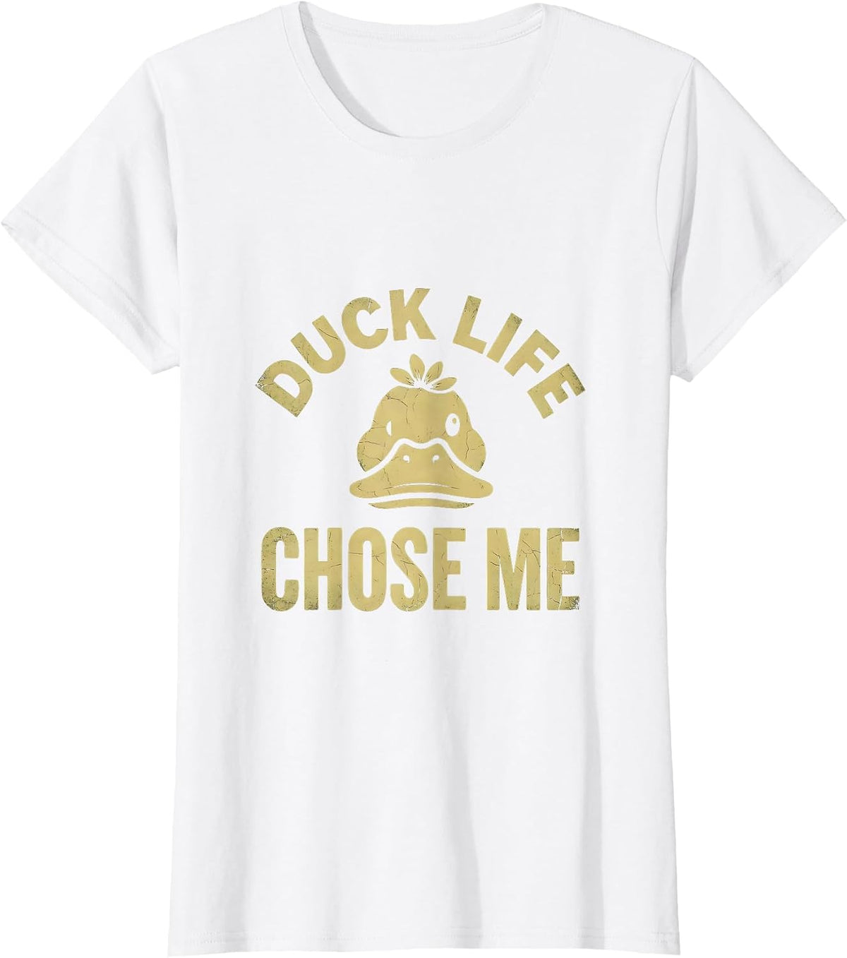 Women's Duck Life Chose Me Funny Duck Lover Design T-Shirt - White