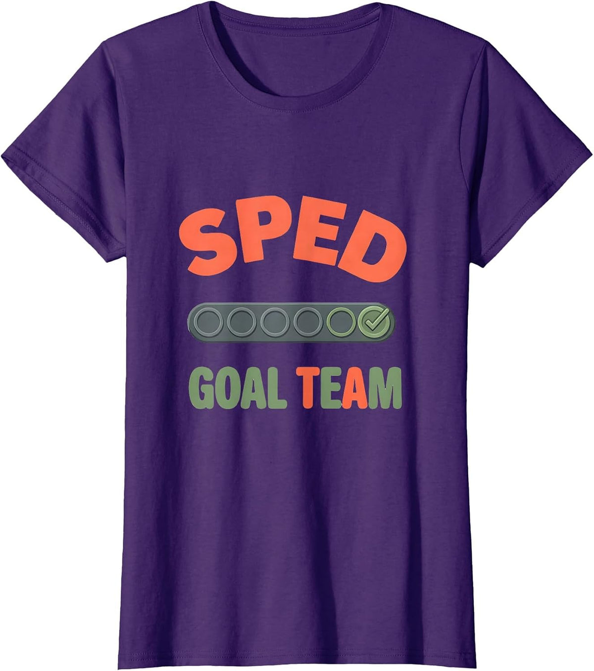 Women's SPED Goal Team Special Education Teacher Appreciation Staff T-Shirt - Purple