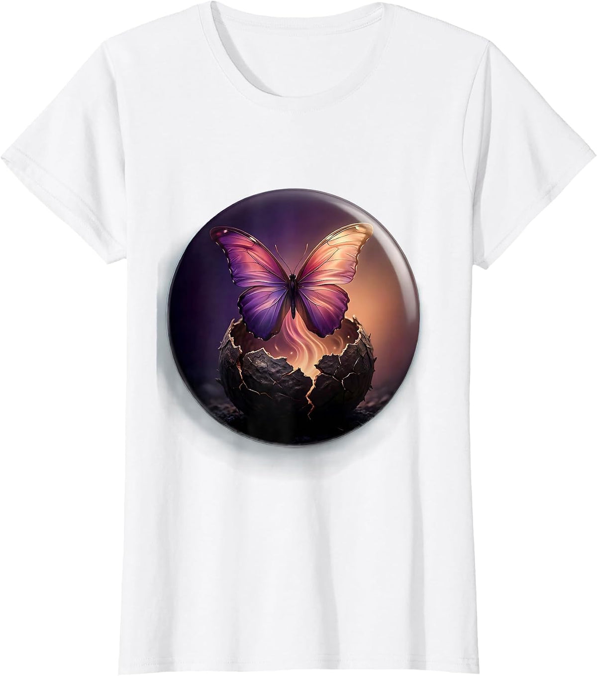 Butterfly Emerging From Cocoon Suicide Prevention T-Shirt - White
