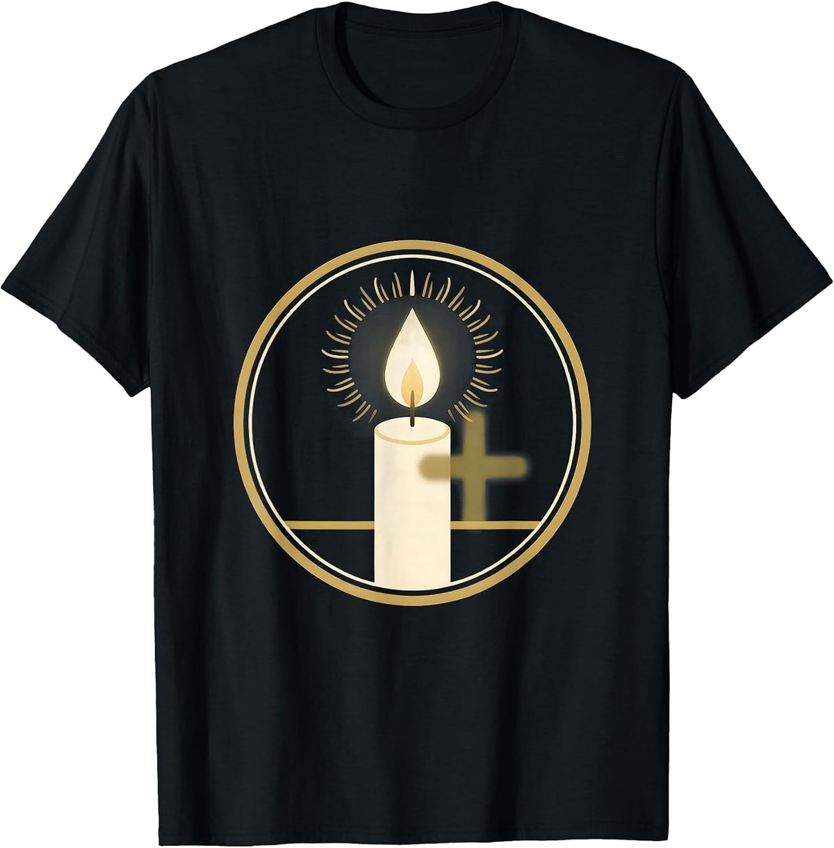Men's Single Candle Flame Suicide Awareness Graphic T-Shirt - Black