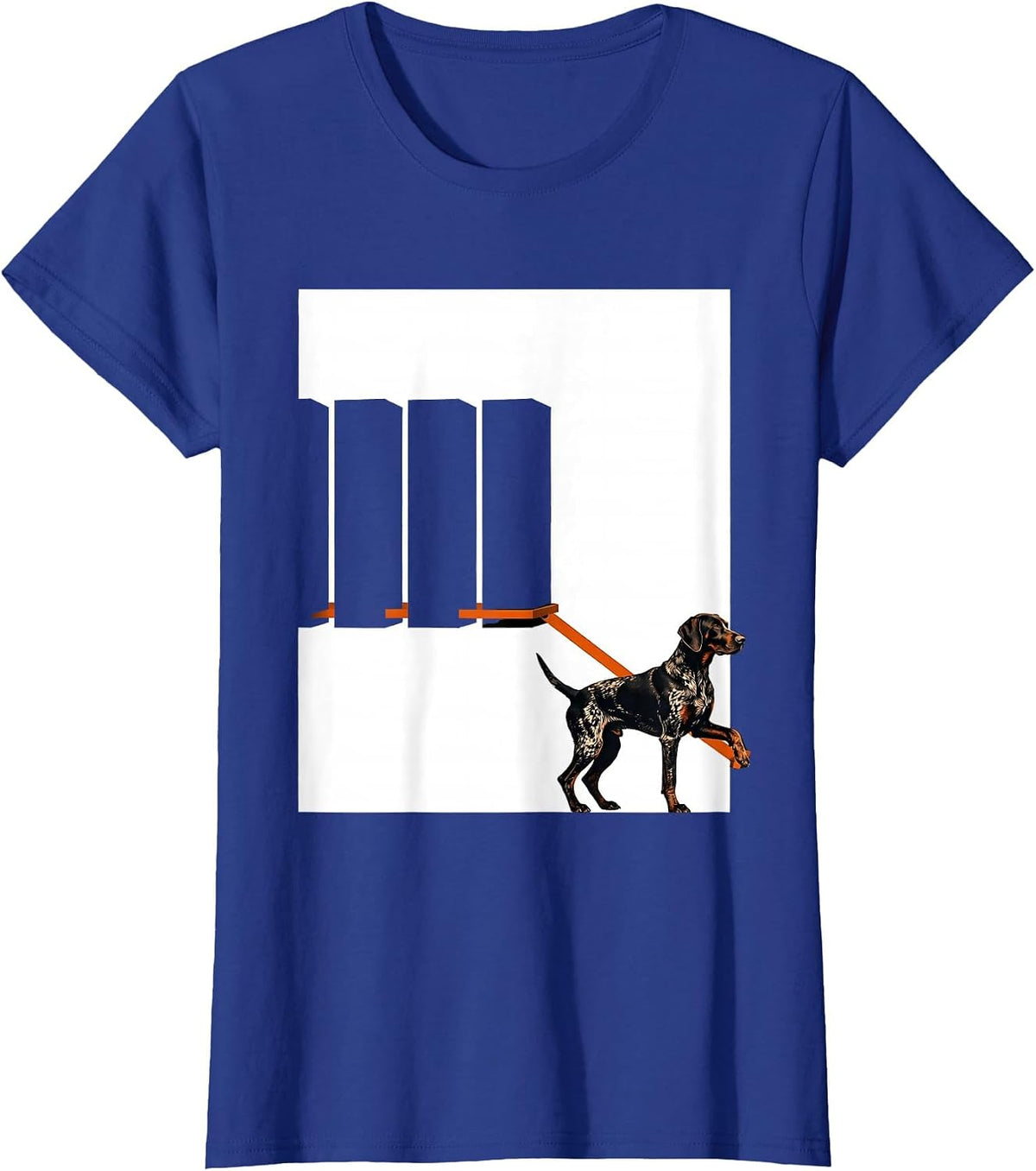 Women's German Shorthaired Pointer Dog Owner Hunting Field T-Shirt - Royal Blue