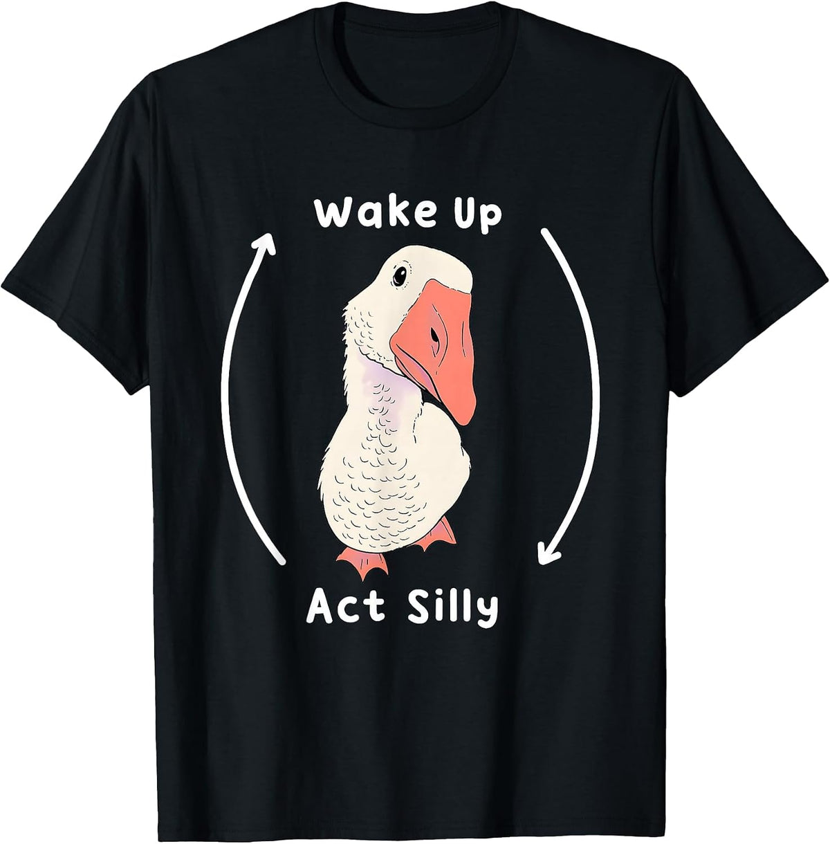 Wake Up Act Silly Duck T-Shirt - Black