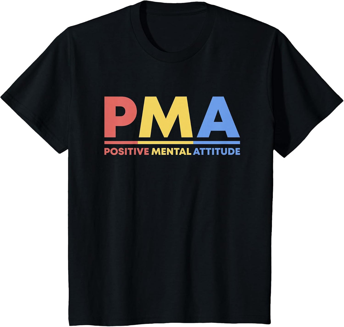 Retro Positive Mental Attitude Self Care Quote Pental Health T-Shirt - Black
