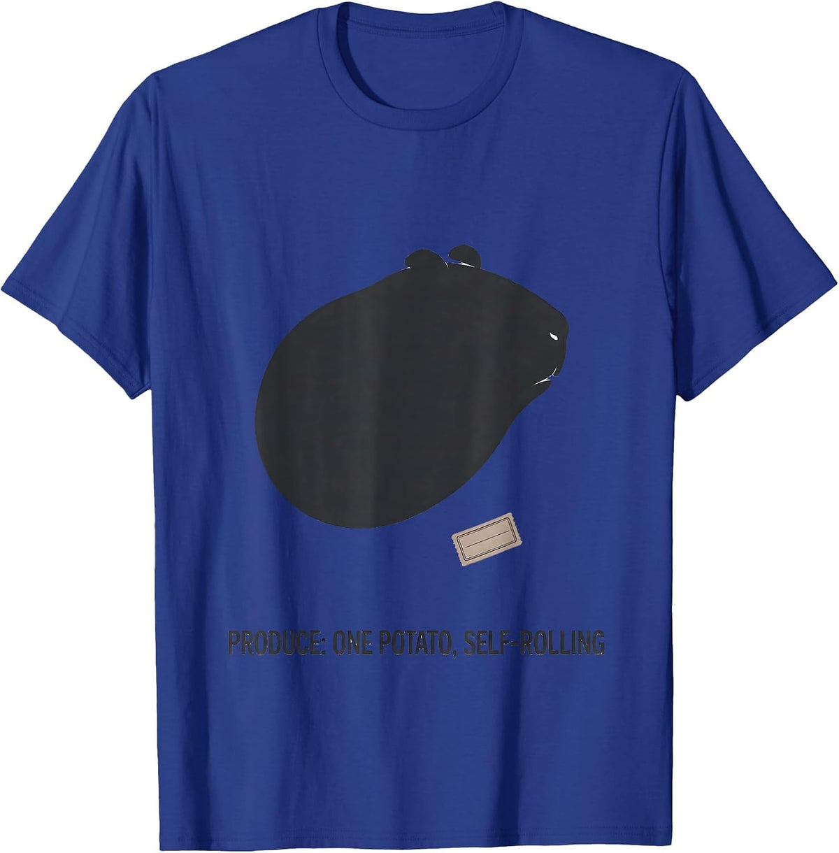 Produce One Potato Self-Rolling Funny Pig Lover Novelty T-Shirt - Royal Blue