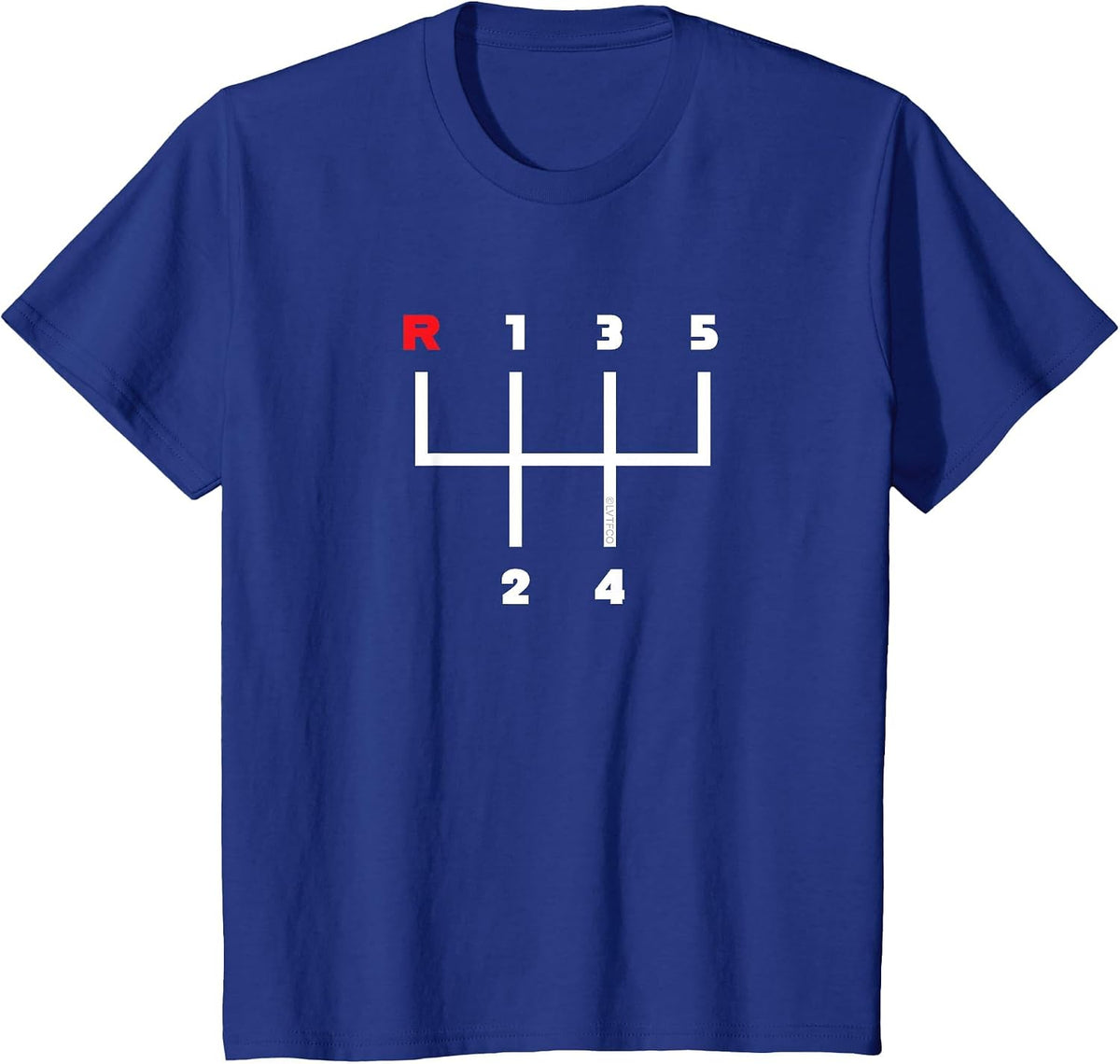 Car Gear Shifter Pattern Manual Transmission (5 Speed) T-Shirt - Royal Blue