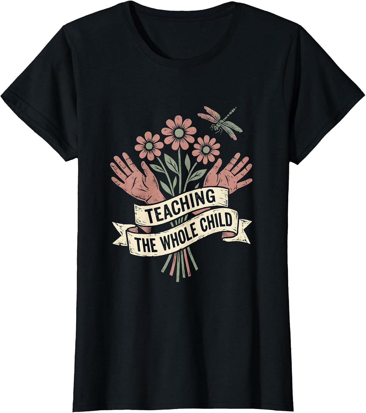 Women's Teaching the Whole Child Special Education Design T-Shirt - Black