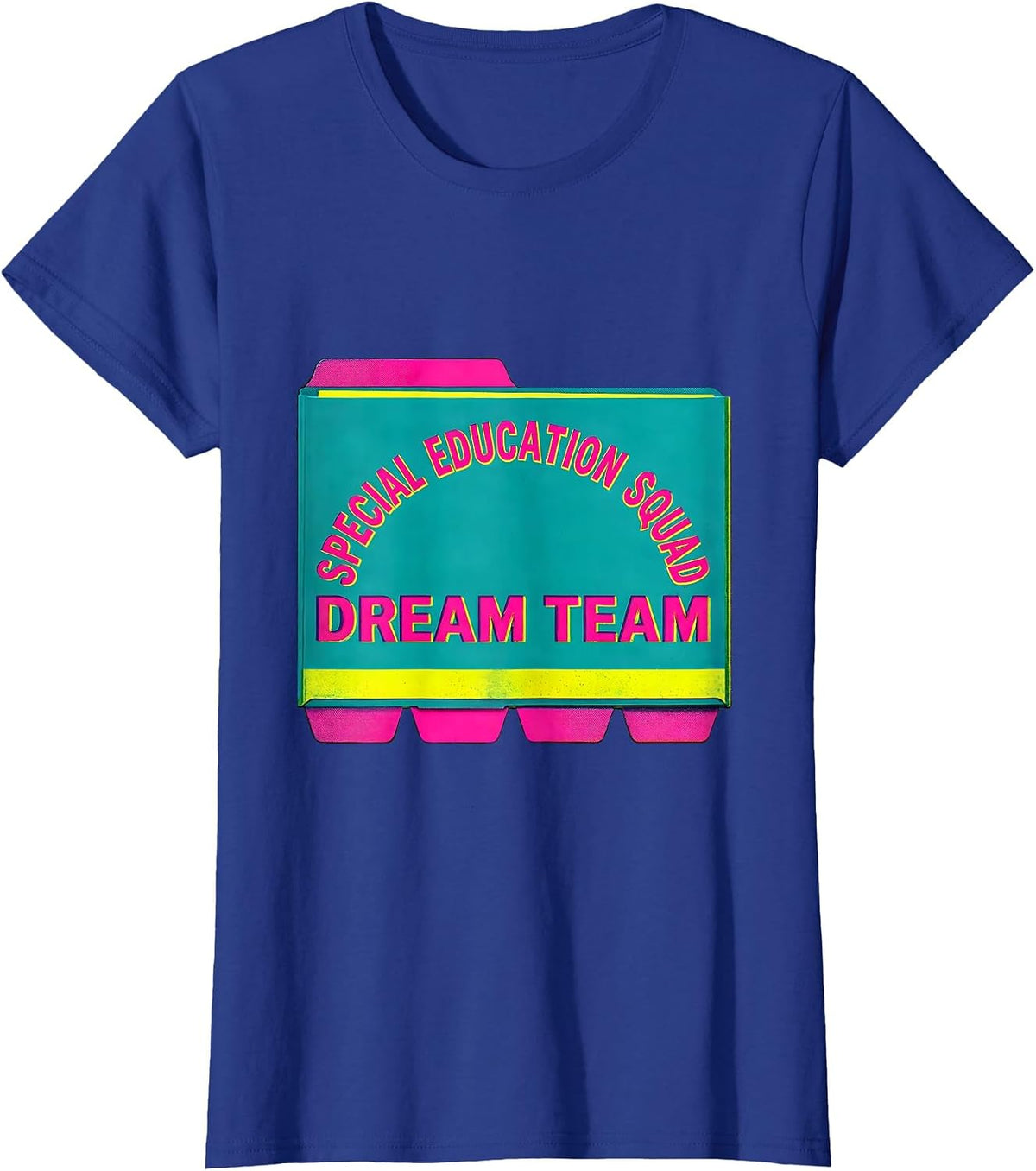 Women's Special Education Squad Dream Team Retro Teacher T-Shirt - Royal Blue