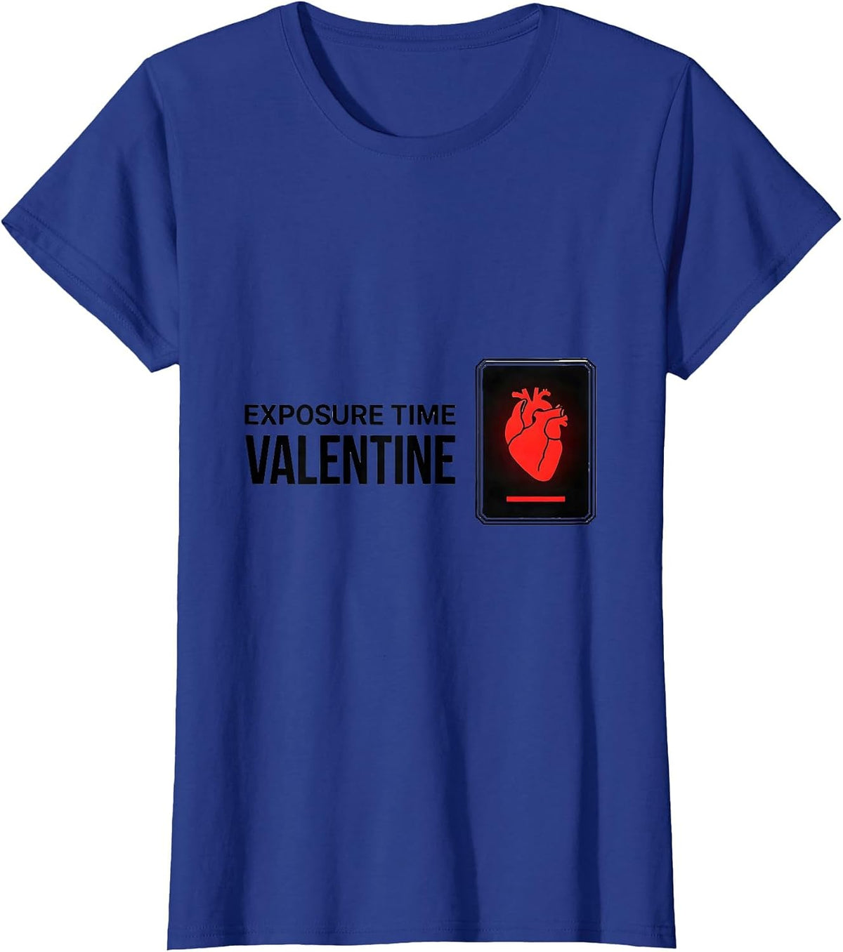 Women's Exposure Time Valentine Funny Radiology Tech Gift T-Shirt - Royal Blue