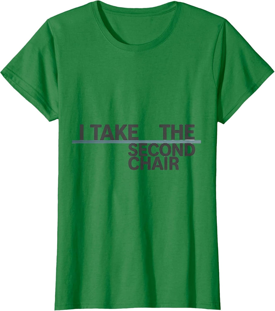Women's I Take The Second Chair Minimalist Infusion Nurse T-Shirt - Kelly Green