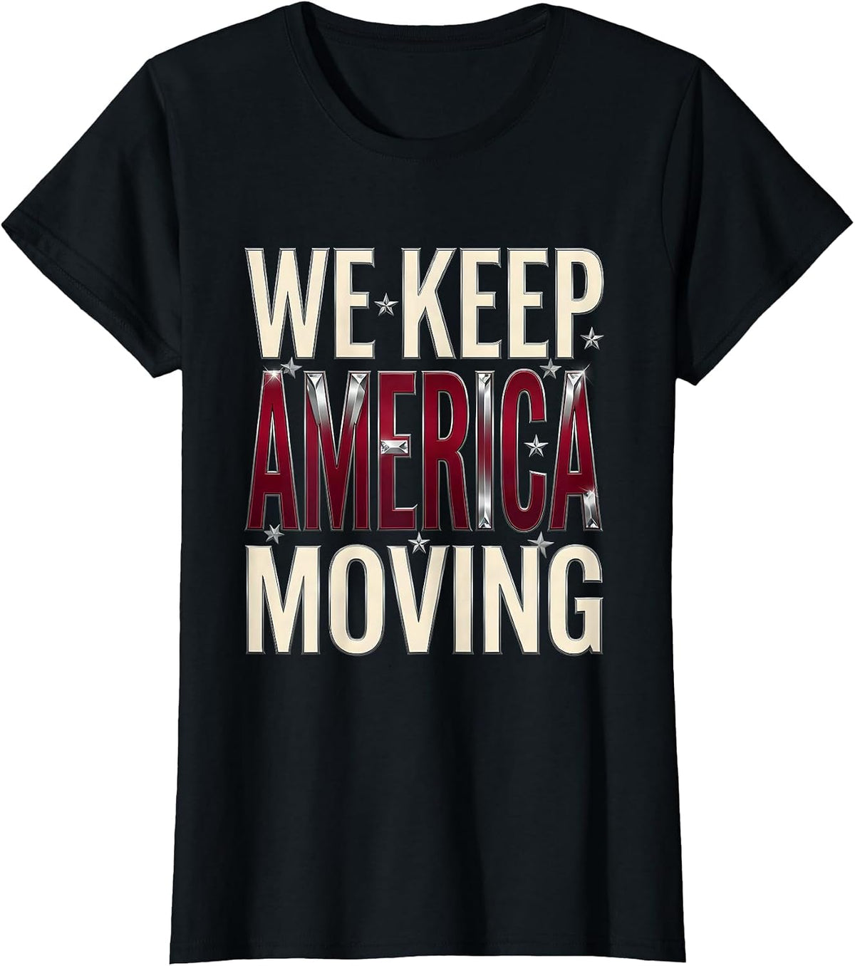 We Keep America Moving Labor Day Mechanic Design T-Shirt - Black