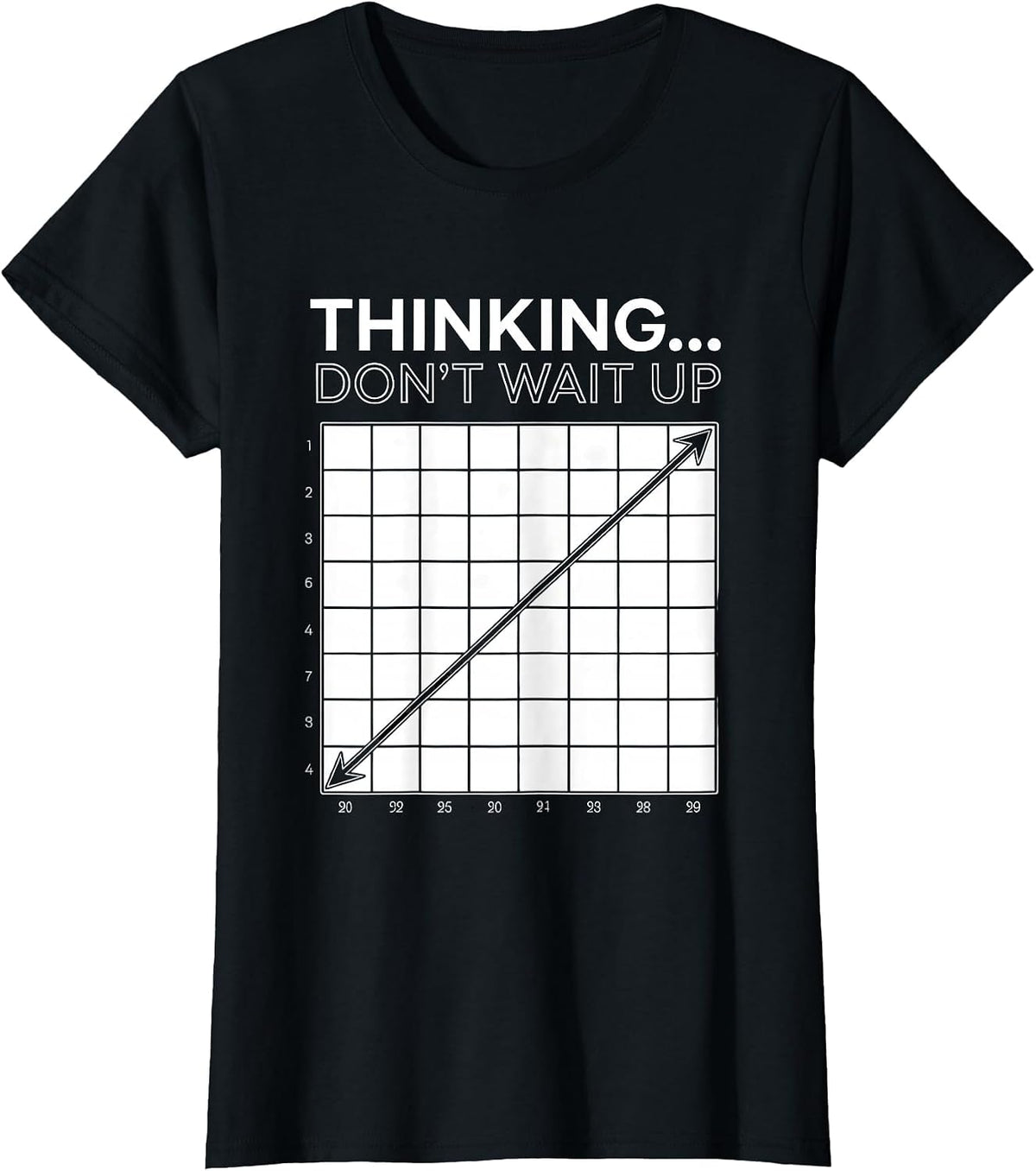 Thinking Don't Wait Up Funny Chess Player Lover Gift T-Shirt - Black