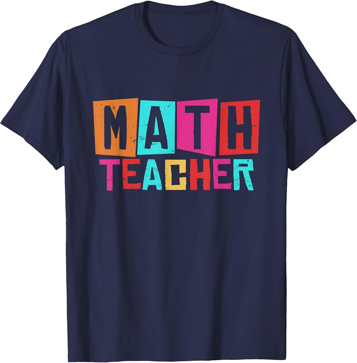 Math Teacher Women Men Mathematics School Math Teacher T-Shirt - Navy Blue