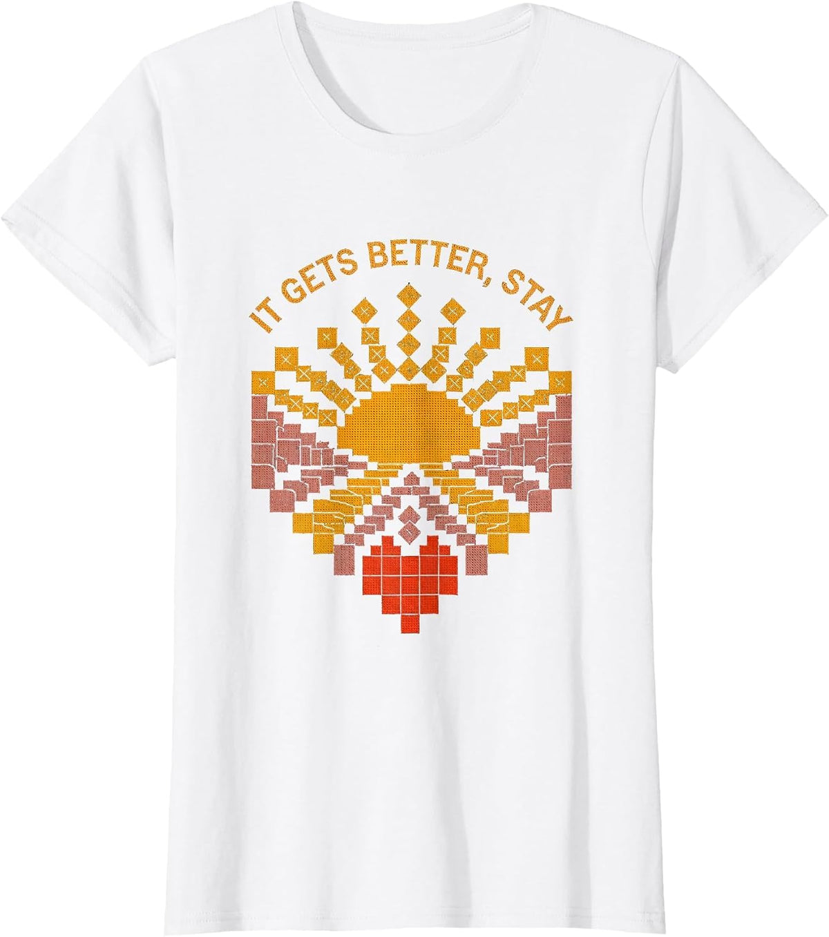 Women's It Gets Better Stay Suicide Prevention Awareness T-Shirt - White