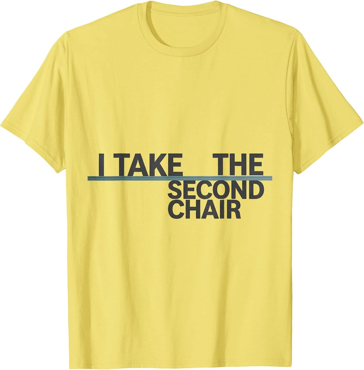 Men's I Take The Second Chair Minimalist Infusion Nurse T-Shirt - Lemon Yellow