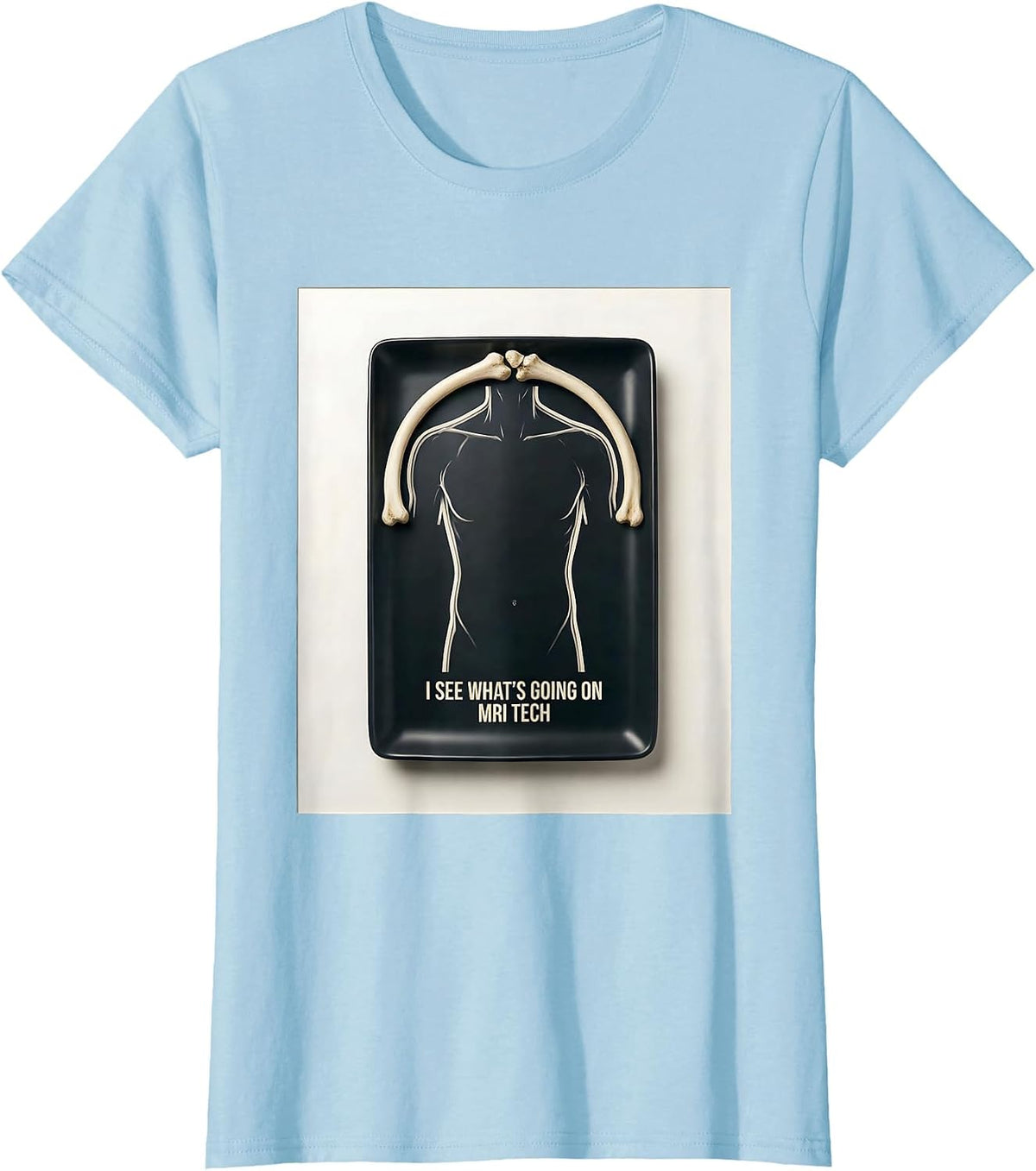 I See What's Going On — MRI Tech Minimalist Radiology T-Shirt - Baby Blue