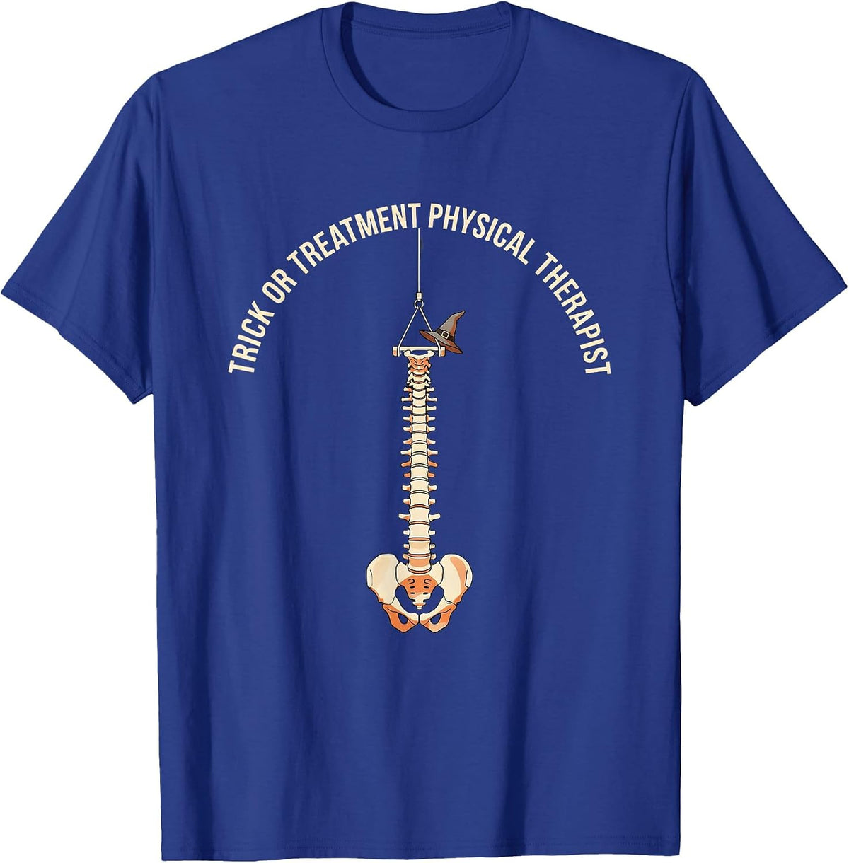 Men's Trick Or Treatment Physical Therapist Halloween PT T-Shirt - Royal Blue