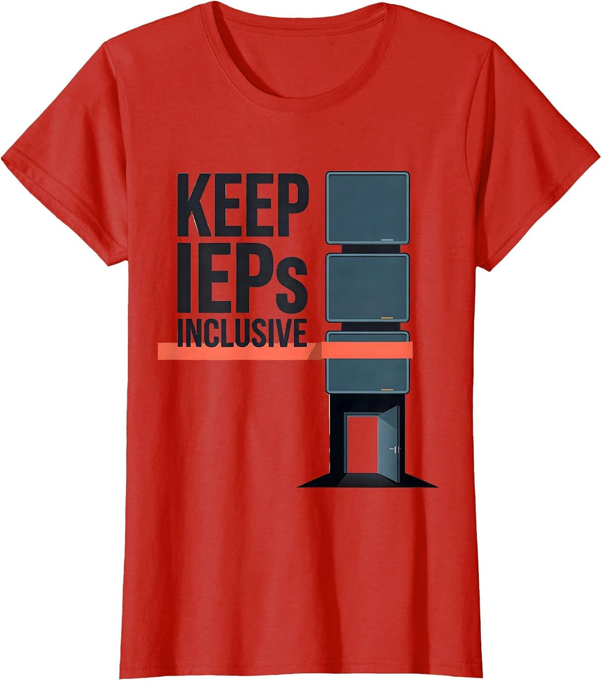 Women's Keep IEPs Inclusive Special Education Teacher Autism T-Shirt - Red