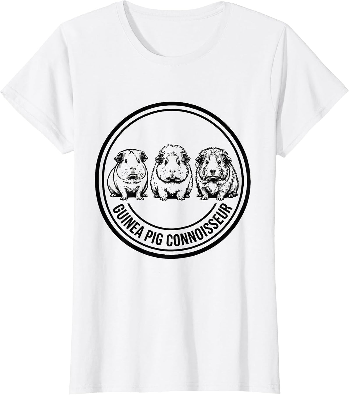 Guinea Pig Connoisseur Funny Cavy Lover Pet Owner T-Shirt - White