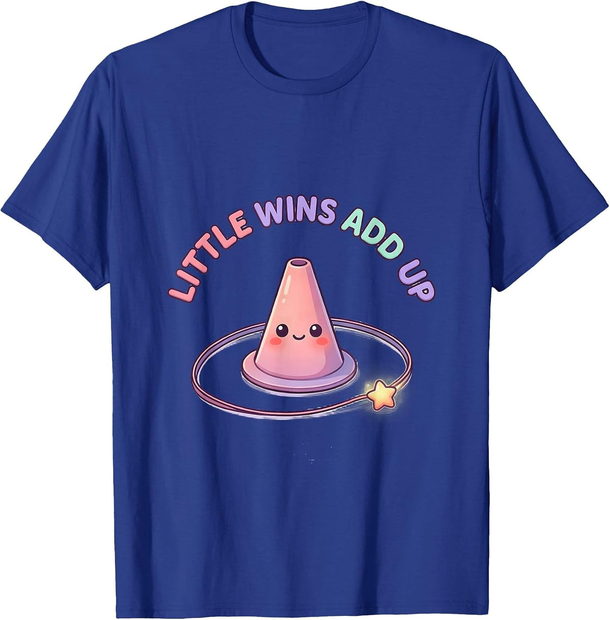 Men's Little Wins Add Up Cute Kawaii Occupational Therapy OT PT T-Shirt - Royal Blue
