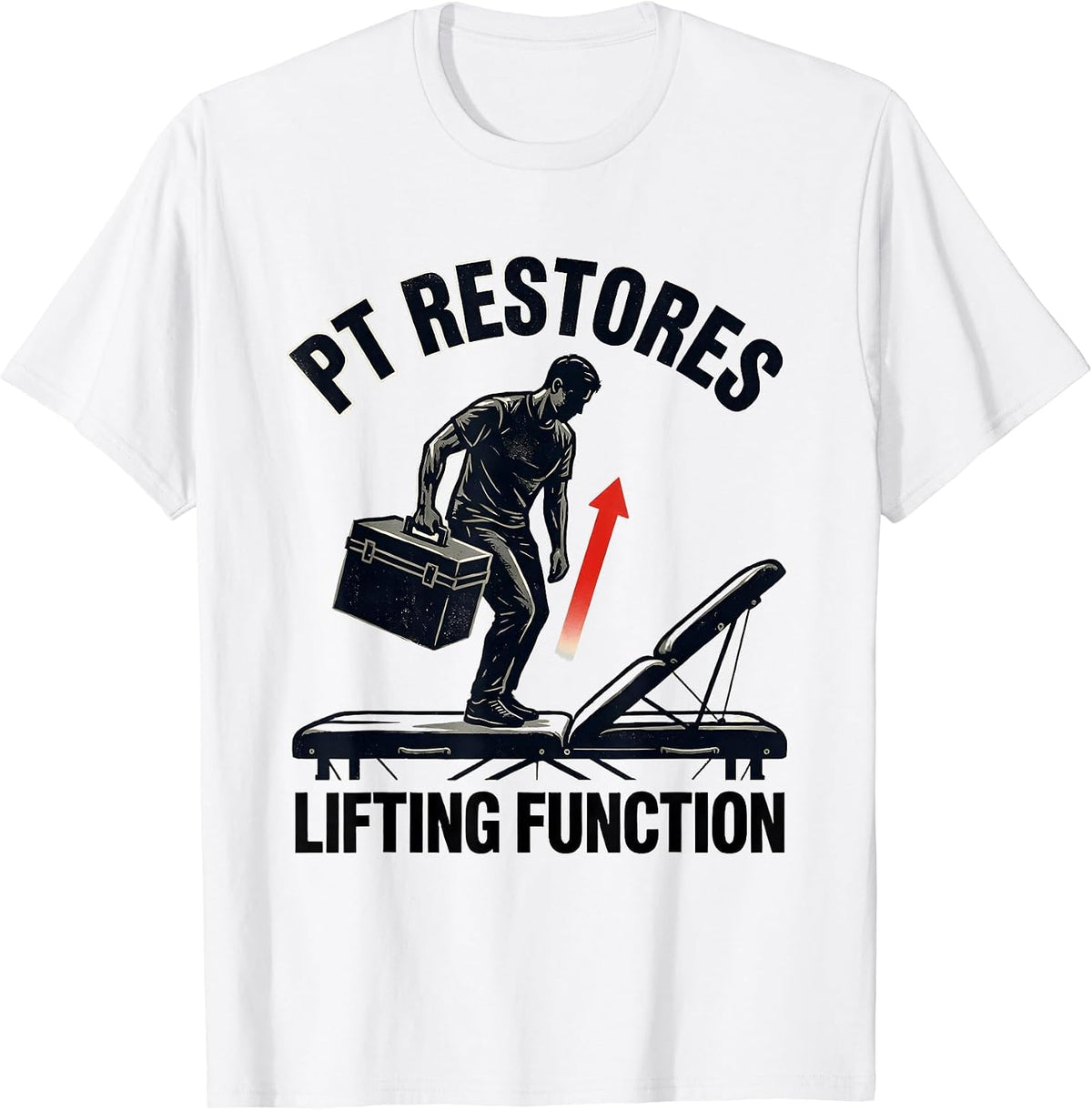Men's PT Restores Lifting Function Stencil Graphic Physical T-Shirt - White