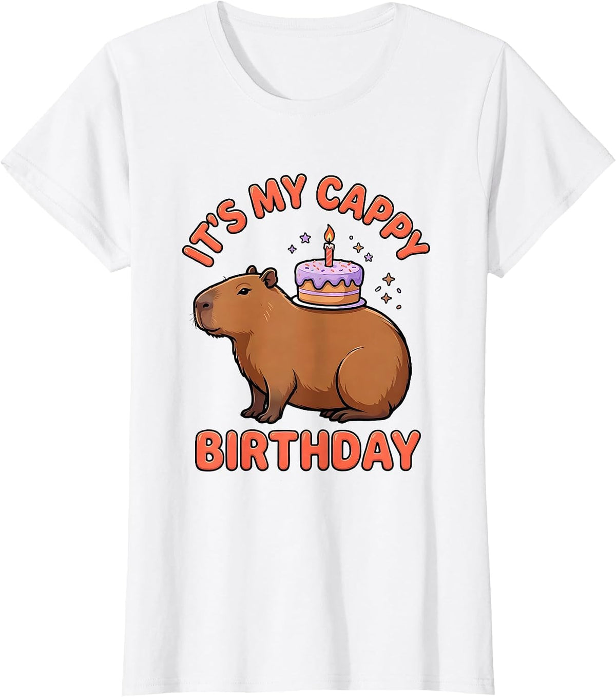 Women's It's My Cappy Birthday Kawaii Capybara Birthday Gift T-Shirt - White