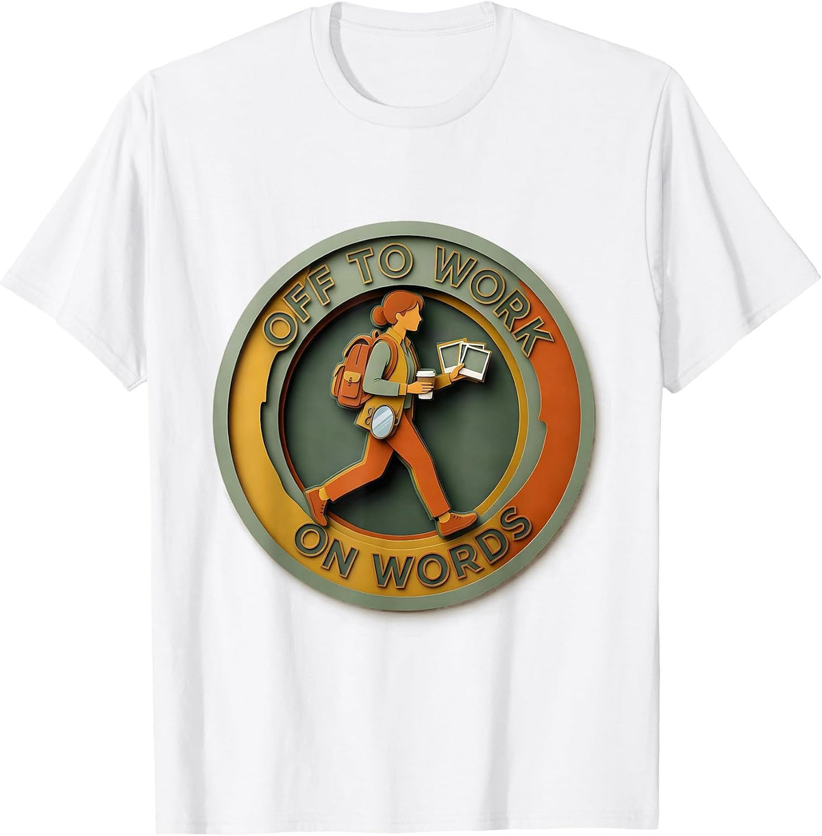 Men's Off To Work On Words Funny Speech Therapist ABA Therapy T-Shirt - White