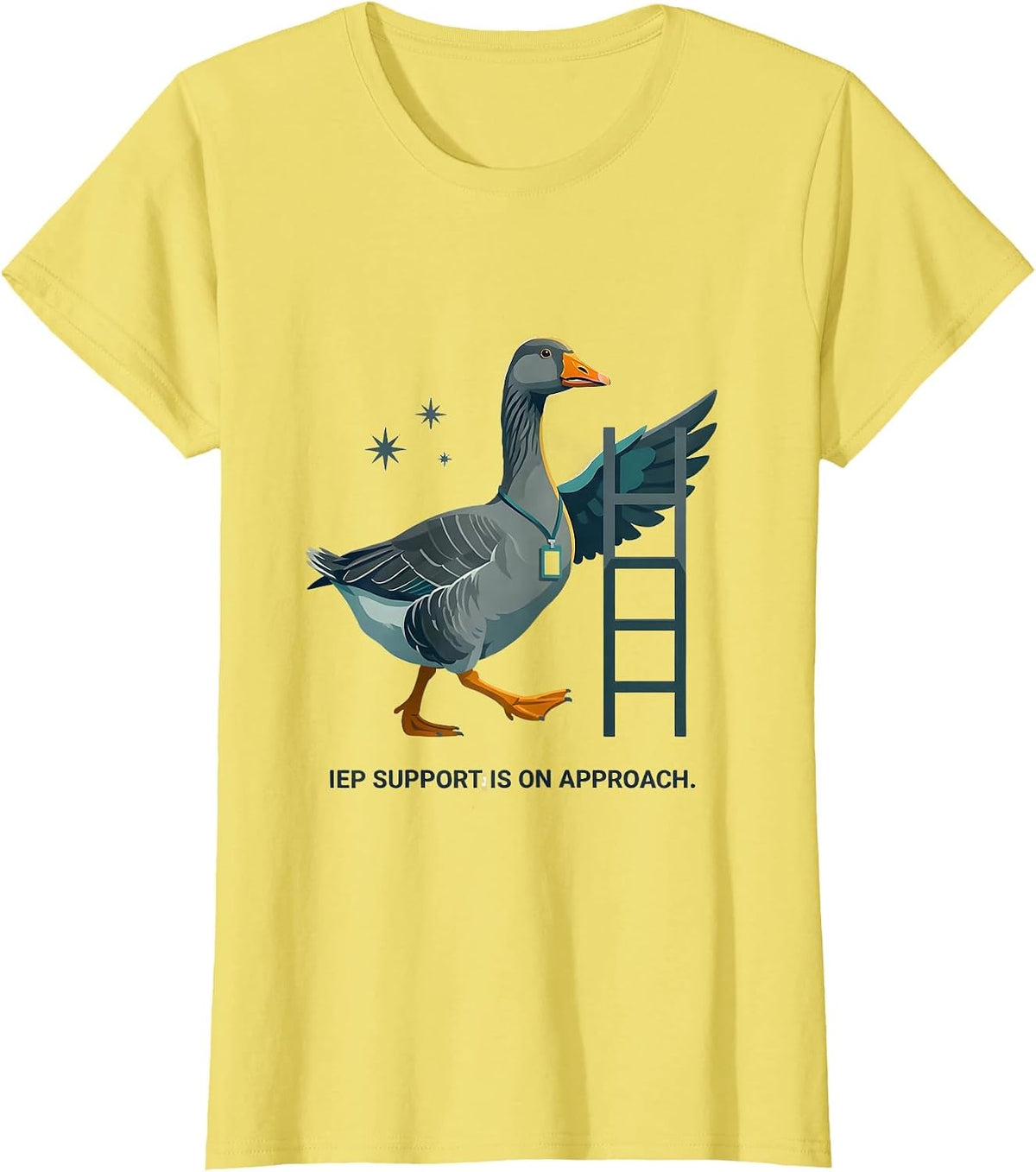 IEP Support Is On Approach Funny Special Education Teacher T-Shirt - Lemon Yellow