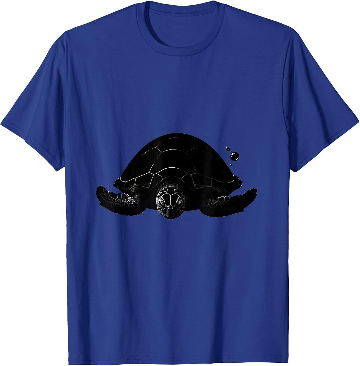 Sea Turtle Silhouette Ocean Wildlife Humor Eco Lover T-Shirt - Royal Blue