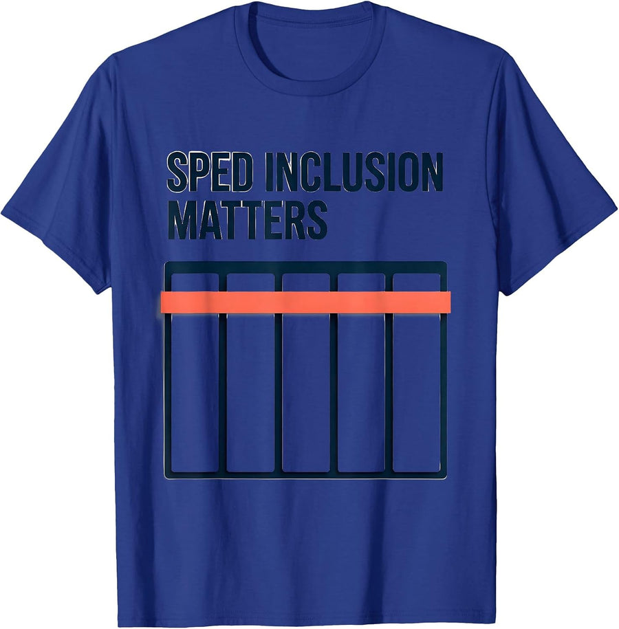 SPED Inclusion Matters Special Education Teacher Autism T-Shirt - Royal Blue