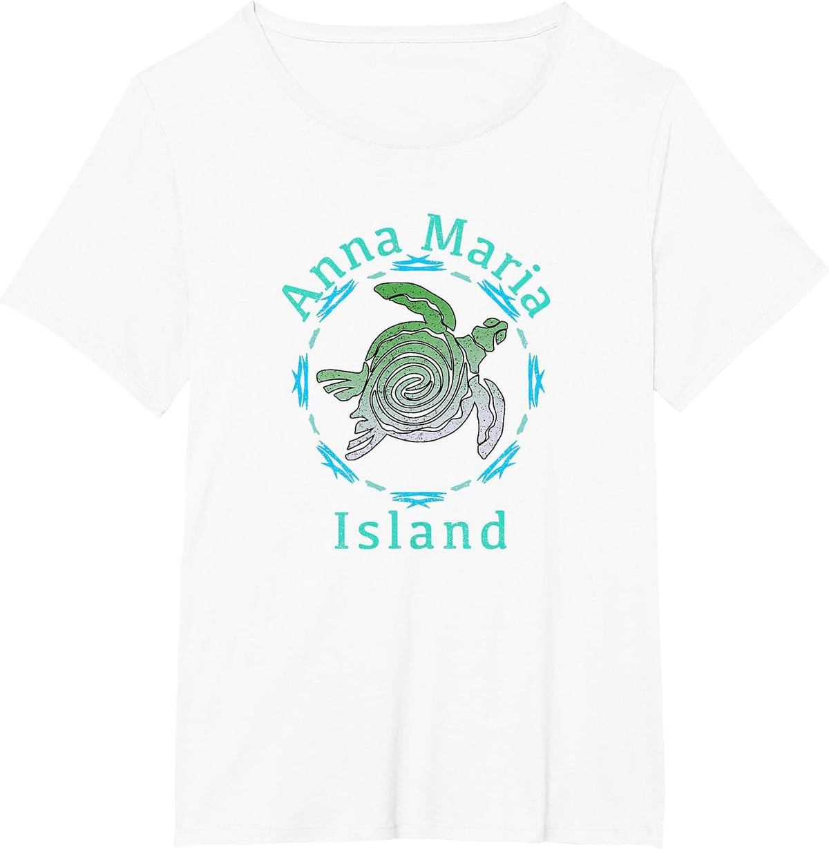 Anna Maria Island Vintage Tribal Turtle T-Shirt T-Shirt - White