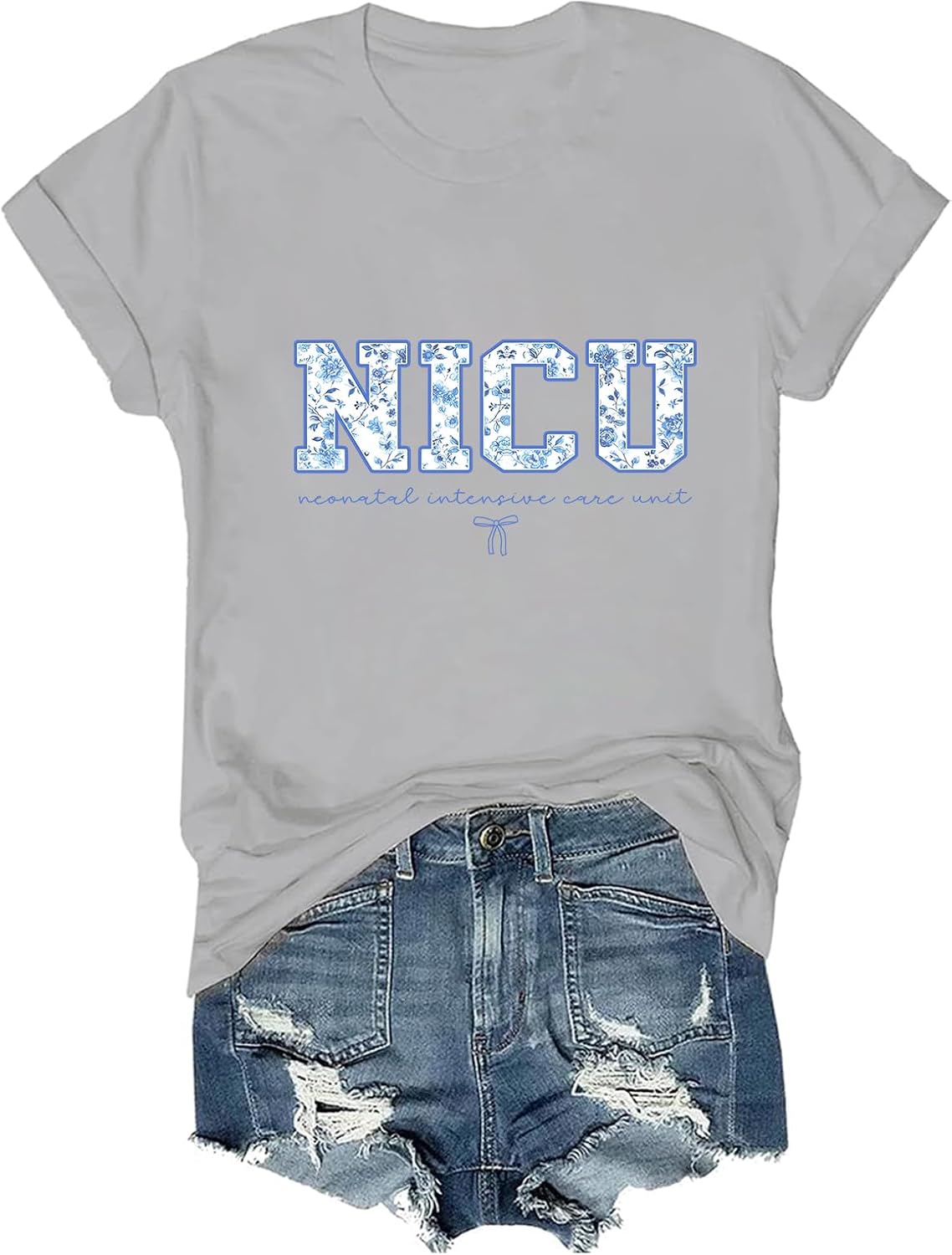 NICU Nurse Shirt Neonatal Intensive Care Unit T-Shirt Nurse Life Tee - Grey