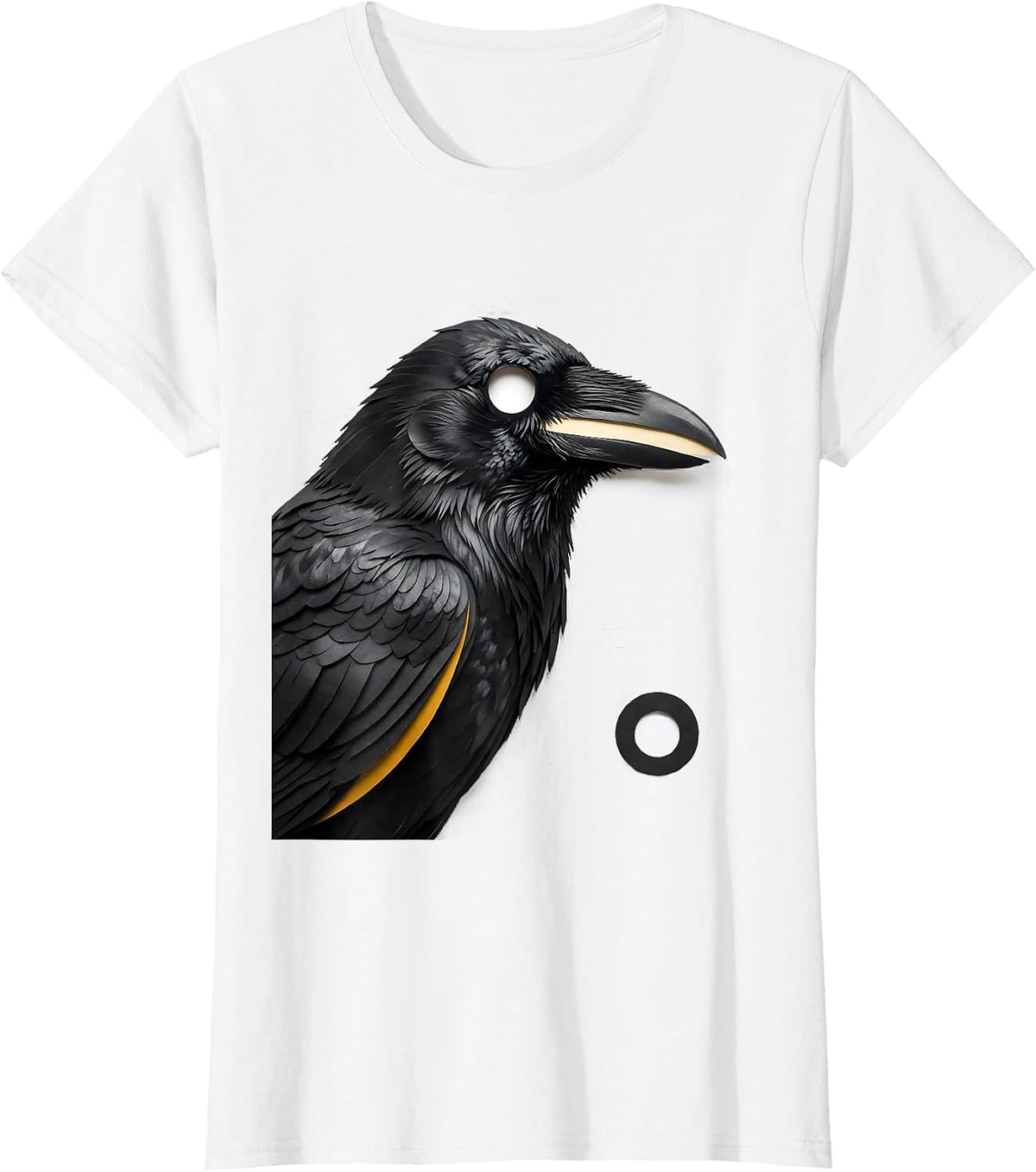 Women's Attempted Murder Crow Pun Humor Gothic Bird Lover T-Shirt - White