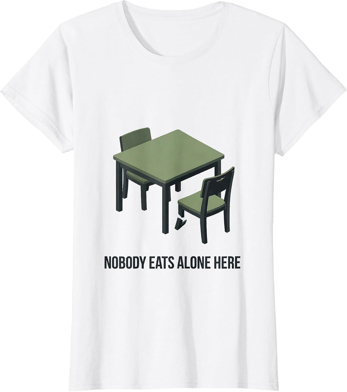 Nobody Eats Alone Here Funny School Counselor Camp Counselor T-Shirt - White