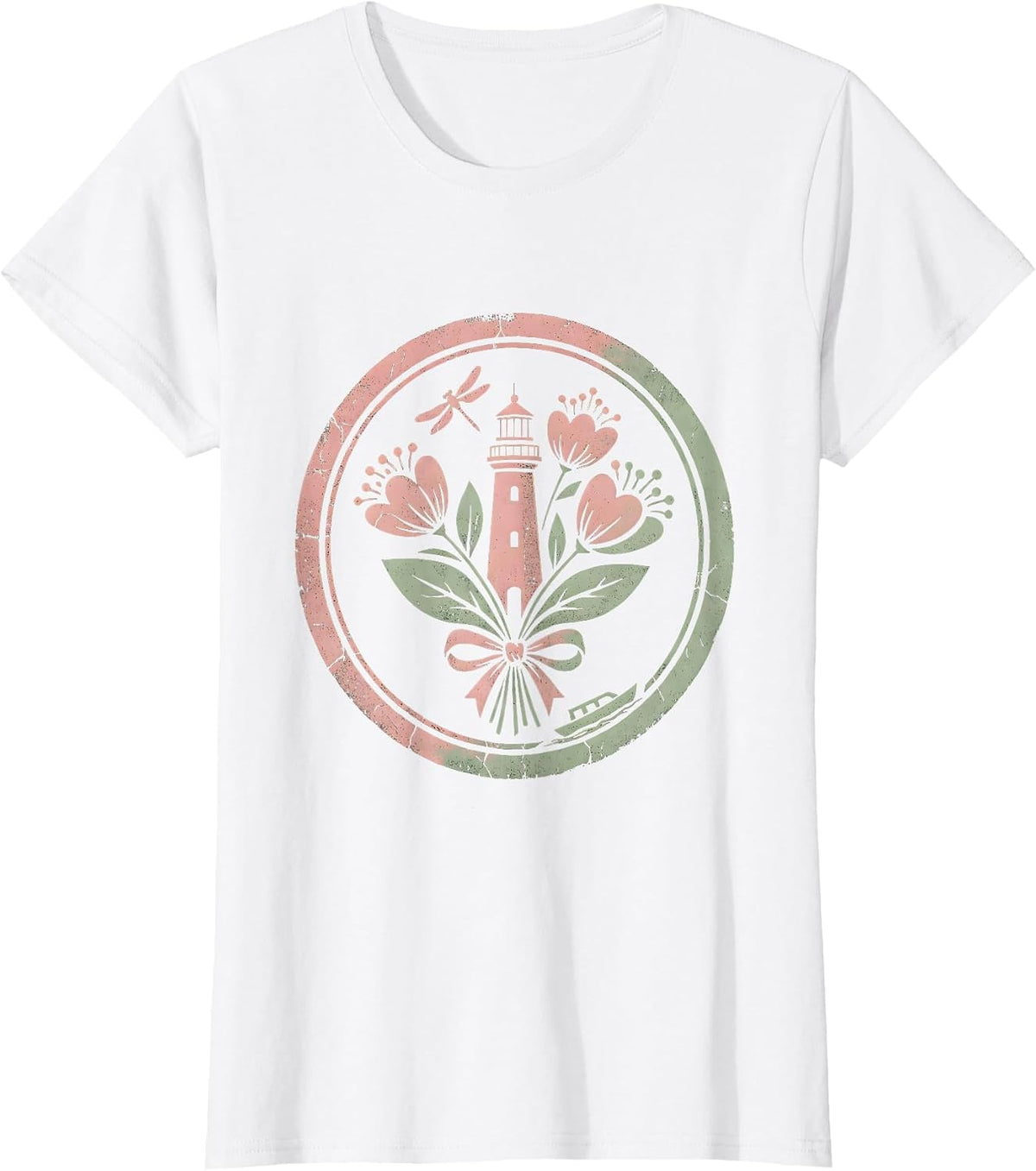 Women's Lighthouse Guiding Light Be Kind Graphic Tee T-Shirt - White