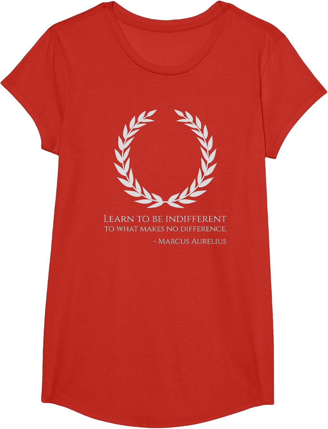 Classical Rome Stoic Philosophy Caesar Marcus Aurelius Quote T-Shirt - Girls Red