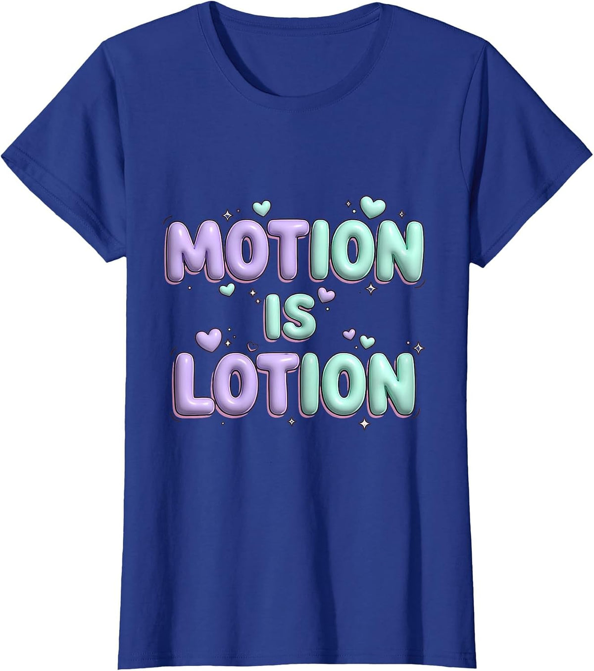 Motion Is Lotion Physical Therapy Design T-Shirt - Royal Blue