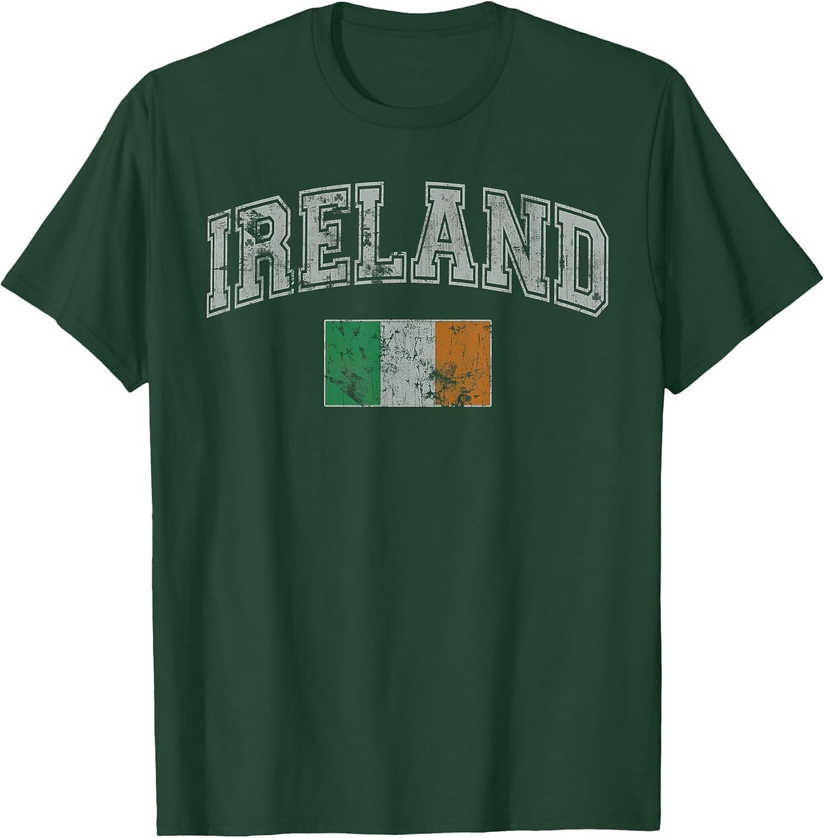 Ireland Flag Irish St Patrick's Day Vintage Fade Family T-Shirt - Dark Green