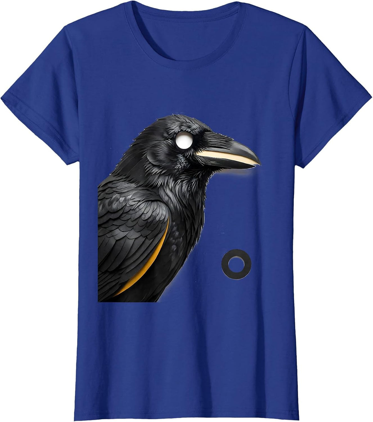 Women's Attempted Murder Crow Pun Humor Gothic Bird Lover T-Shirt - Royal Blue